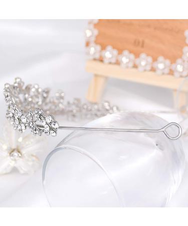 Rhinestone Crystal Tiara Headband Queen Princess Crown for Women - Silver - Buy Online on SooperMarket.com