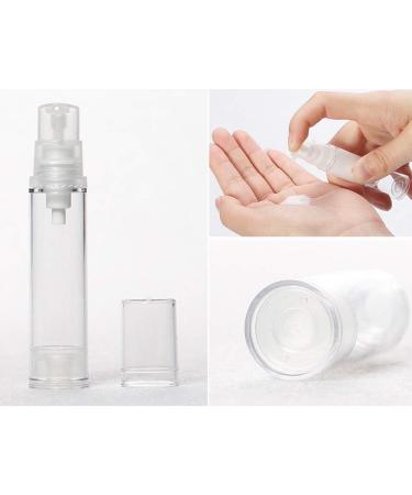 VASANA 12PCS 10ML / 0.34oz Empty Refillable Travel Bottles PS Plastic Airless Vacuum Pump Press Bottle Jar Pot Vial Container for Cosmetic Cream Lotion - Buy Online on SooperMarket.com