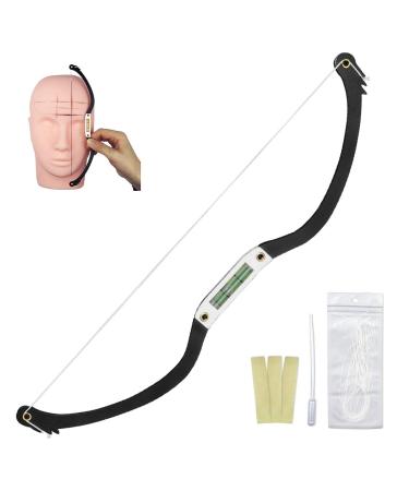 Guapa Eyebrow Marker Ruler & Leveler | Brow Mapping Tool Kit with Bow & String | Mapping Thread for Shaped Brows | Permanent Makeup & Tattoo | Black - Buy Online on SooperMarket.com