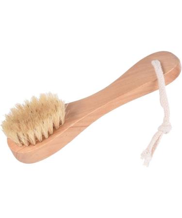 Natural Bristle Wooden Face Cleaning Brush Set - Exfoliating Facial Cleanser for Skin Care - Pack of 2 - Buy Online on SooperMarket.com