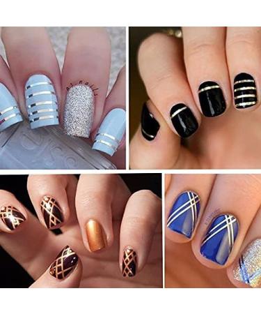 4 Rolls(One roll per size) Glitter Nail Art Striping Tape Lines Width 1+2+3mm-Striping Tape for Nail Art-Nail Striping Tape Foil-Nail Striping Tape Thick-Nail Striping Tape with Dispenser-Self-Adhesive DIY Nail Art Tape - Buy Online on SooperMarket.com