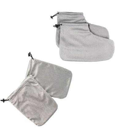 FRCOLOR Paraffin Wax Glove Booties & Mittens - 2 Pairs Grey - Buy Online on SooperMarket.com