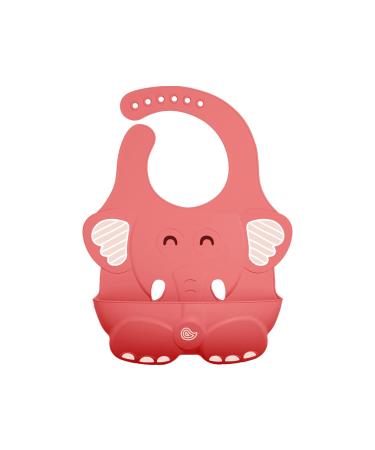 Sichy Baby Bibs Silicone Feeding Bibs for Babies & Toddlers Easily Adjustable and Wipe Clean Soft Waterproof Weaning Bibs with Wide Food Crumb Catcher Pocket Cherry