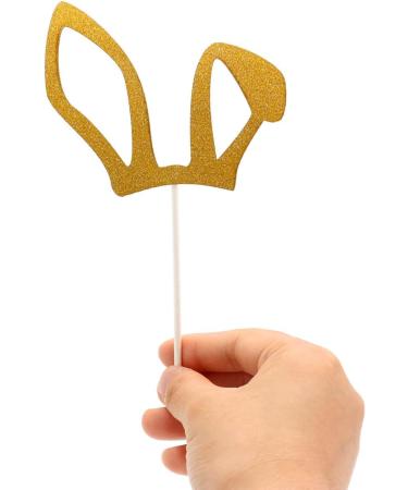 1 Pack Cute Easter Theme Cupcake Topper Decorative Cake Toppers Easter Festival Party Supplies Gold RabbitsLM - Buy Online on SooperMarket.com