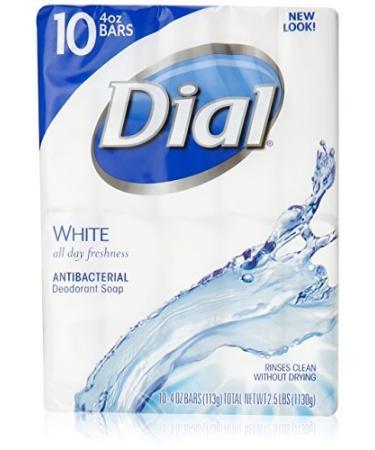 Dial Antibacterial Bar Soap White 3.2 Ounce 36 Bars Antibacterial White 3.2 Ounce (Pack of 36)