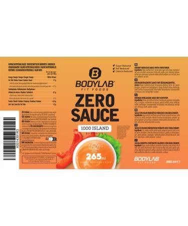 Buy BODYLAB24 Zero Sauce 1000 Island 265ml - Low-Calorie Fat & Sugar Reduced Dressing for Diets | Perfect for Refined Dishes - 3-9 kcal per 15g - Buy Online on SooperMarket.com