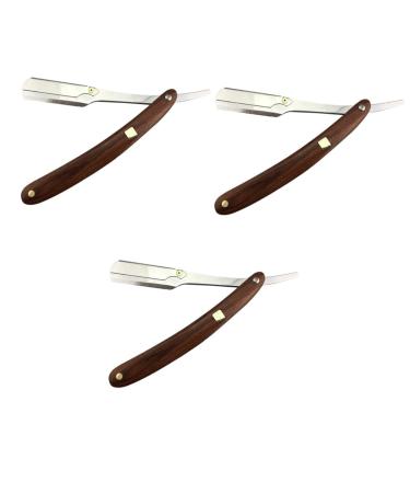 Magiclulu 3st razor from metal men hair cutter razor double razor for men straight shave safe razor hand razor men razor bamboo manual man