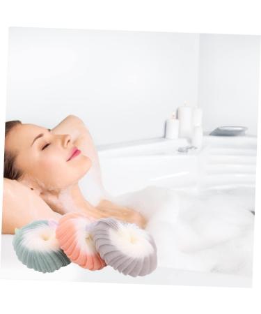 NOLITOY 3 Pcs Natural Two-Ball Bath Sponge Set for Women - Body Wash Accessories Mesh Bath Ball & Plastic Fiber Scrubber - Buy Online on SooperMarket.com
