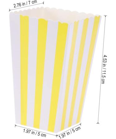 CIYODO 48pcs Party Candy Cartons Popcorn Boxes for Party Popcorn Gifts Popcorn Bucket Men Gift Popcorn Cups Candy Buffet Bags Candy Bar Bag Mens Gifts Man Party Bag Disposable medium Yellow - Buy Online on SooperMarket.com