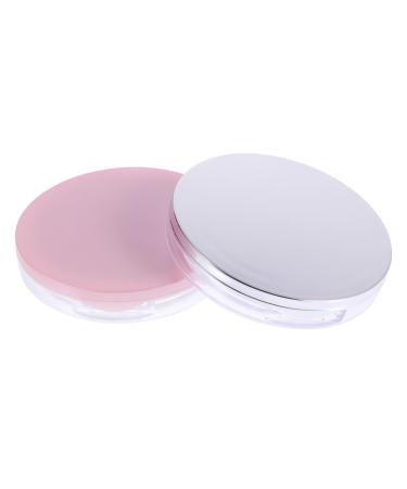 Healeved 2pcs Dispensing Empty Toner Cosmetic Pot Finish Powder Jar Loose Powder Compact Glass
