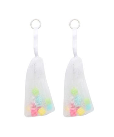 Facial cleaning foam net -set 2PCs mesh soap bag with sponge bladder soap foaming net bubble maker for the facial wash 1 piece (2 pack) color 1
