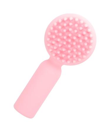 Mikinona Silicone Face Brush Facial Cleansing Brush Exfoliating Face Scrubber Face Washing Brush Face Scrubber Exfoliator Brush Face Exfoliator Face Scrubber Silicone Face Exfoliating Brush 11x5cm Pink