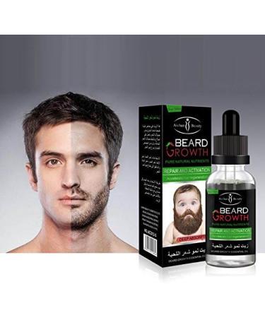 Delaman Fast Beard Growth Essential Oil - 30ml Liquid Nutrition for Men's Facial Whiskers - Buy Online on SooperMarket.com