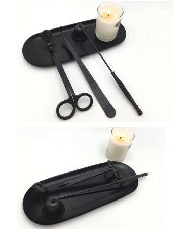 Qeeheng 4-in-1 Candle Accessories Set | Candle Cutter Wick Trimmer & Extinguisher | Premium Stainless Steel Tool Set (Black) - Perfect for International Shipping - Buy Online on SooperMarket.com