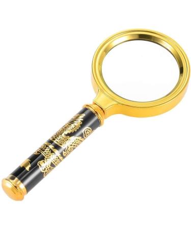 Magnifying Glass 45mm 10X Handheld Read Magnifying Glasses 1000% w Metal Handle for Book and Newspaper Read Insect Hobby Antiques Coins Rocks Stamps Repair Marriage