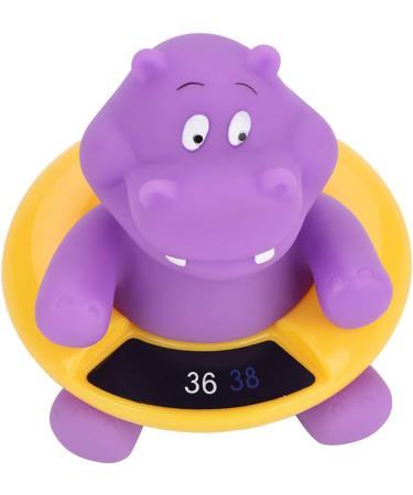 Water Temperature Compact Floatable Infant Bath Thermometer LED Display Baby Time Thermometer Bath Tub for Baby(Purple hippopotamus) - Buy Online on SooperMarket.com