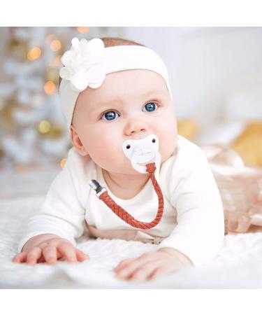 POKIPAW Pacifier Clip for Boys and Girls  6 Pack Baby Pacifier Holder Leash 100% Handmade Braided Fits All Pacifiers & Teething Toys Modern Unisex Baby Gift Colorful - Buy Online on SooperMarket.com
