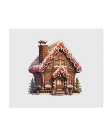 2 x "Gingerbread House" microfiber lens/glasses cleaning cloths (LC00024256)