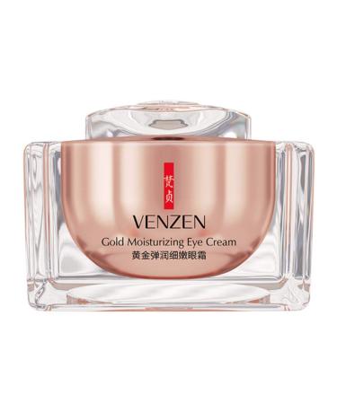VENZEN Gold Moisturizing Eye Cream Anti Aging Anti Wrinkle Shade Dark Circles Shine Serum Glycerin Delicate Hyaluronic Acid 15g