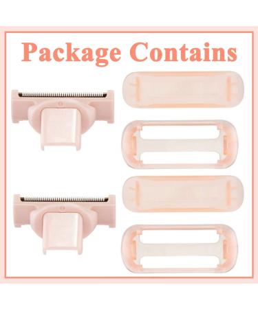 Rose Gold Plated Razor Replacement Heads - 2 Pack | For Flawless Nu and Finishing Touch Razors | Hair Remover Replacement Head with Covers for Women - Buy Online on SooperMarket.com