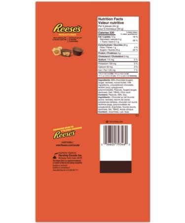 REESE'S Bulk Chocolate - Chocolate Candy Peanut Butter Cups Minis Holiday Candy Individually Wrapped Candy For Sharing 900g - Buy Online on SooperMarket.com