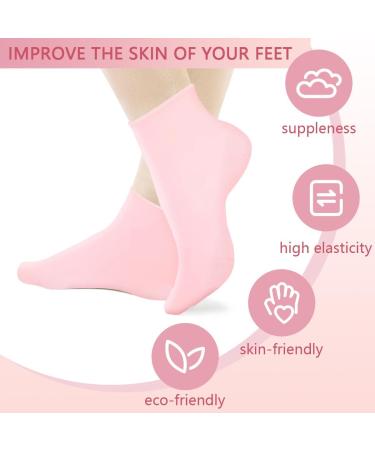 LNQ LUNIQI 1 Pair Silicone Socks Feet Moisturising Socks Callus Socks Anti Cracked Feet Gel Socks Moisturising for Callus Removal Spa Foot Care Foot Mask Pink - Buy Online on SooperMarket.com