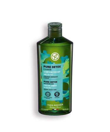 Yves Rocher Pure Detox with Organic Algae Purifying Shampoo Sulfate Free Normal & Oily Hair - 300 ml. / 10.1 Fl.Oz