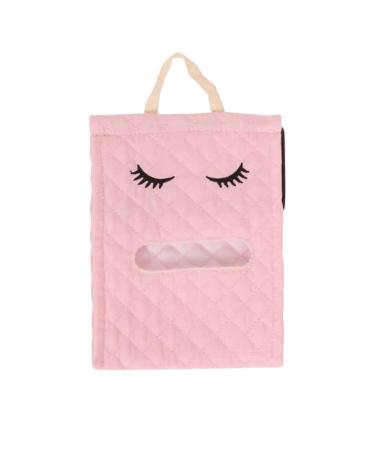 Toilet Paper | Hangable Cotton Cute Eyelash Shape Toilet Paper Organizer for Bathroom | Toilet Paper Dispenser Box for Camping Bathroom RV Car Travel No Glue or Drill Needed Dalynn Pink