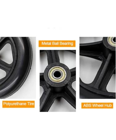 Wheelchair Front Wheel 8Inch Wheelchair Front Wheel(1 Pair) Solid Replacement Wheels for Wheelchair Rollators Walk 5/16"(8 Mm) Bearing/Gray(Black) - Buy Online on SooperMarket.com