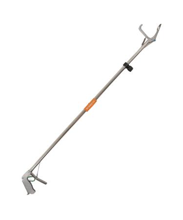Snake Tongs Professional Collapsible Stainless Steel Reptile Grabber Rattle Snake Catcher with Self Lockable Handle Snake Grabber Wide Jaw Handling Tool for Snake Farmers