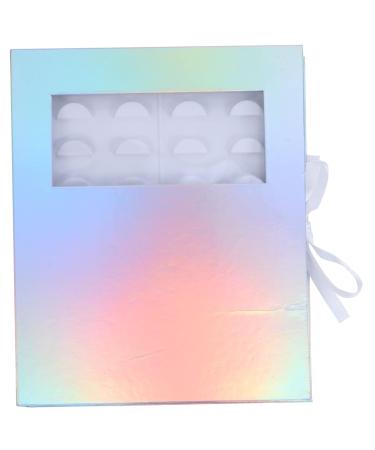 Mikinona False Eyelash Packaging Box False Eyelashes Eyelash Packaging Case Lash Holder Lash Cases Empty Eyelash Organizer with Tray Lash Book Bracket with Support Paper 27.5x22cm