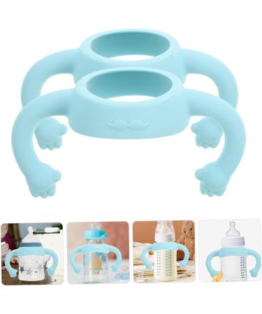 Vaguelly 2pcs Bottle Handle Milk Bottle Grips Silicone Bottle Grip Bottle Grip Milk Bottle Accessories Bottle Grip Bottle Grip Child Feeding Bottle Silica Gel Feeder 14.00X5.00X5.00CM Sky-blue - Buy Online on SooperMarket.com