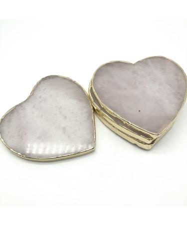 1PC Natural Pink Heart Piece Cup Polished Electroplate Original Specimen Office Decor NaturalStones and Can be Used for ningxiao - Buy Online on SooperMarket.com