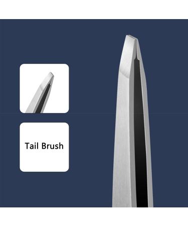 Silver Stainless Steel Eyebrow Tweezers & Brush | Precision Eyebrow Remover & Makeup Tools - Buy Online on SooperMarket.com
