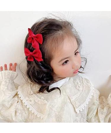 Red Bow Hair Clips for Little Girls - Cute Accessories (2pcs) - Buy Online on SooperMarket.com