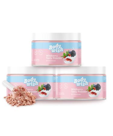 Bodywish - Wildberry Tasty Powder - low -calorie taste powder |Natural taste - sugar substitute nutrition |3 x 150gr - Wildberry Aroma Wildberry 3 x 150 gr