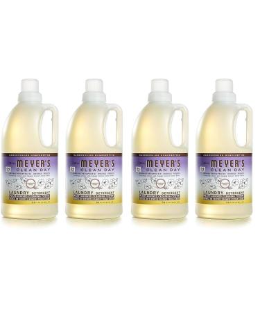 MRS. MEYER'S CLEAN DAY Liquid Laundry Detergent Biodegradable Formula Infused with Essential Oils Compassion Flower 64 oz - Pack of 4 (128 Loads)