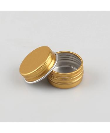 Buy 50 Pieces 5ml Gold Aluminum Jars with Screw Caps - Perfect for Cosmetics & Packaging Solutions - Buy Online on SooperMarket.com