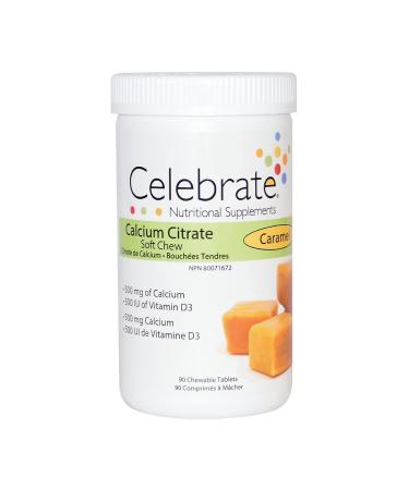 Celebrate Calcium Citrate Soft Chew 500mg Caramel 90 Count