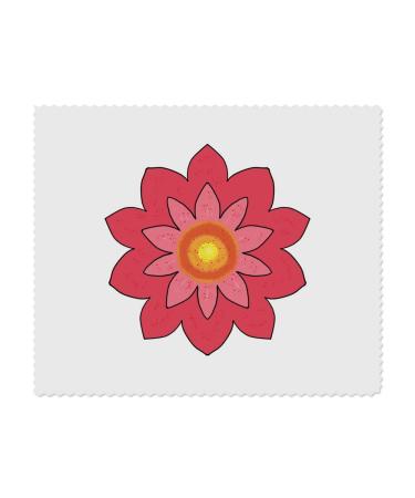2 x 'Pink Flower' Microfiber Lens/Eyeglass Cleaning Cloths (LC00020690)