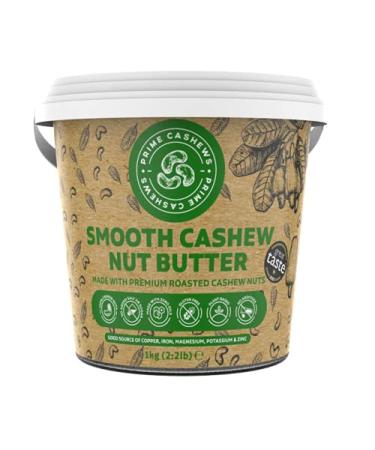 Prime Earth - Smooth Cashew Nut Butter - 1kg - Award Winning - Made With Premium Cashew Nuts - Free From Oil Salt & Sugar - Vegan Keto & Paleo Friendly - Produced in Small Batches - Made in the UK