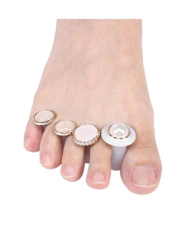 Toe Separators 8 Pcs Reusable Silicone Toe Spacers Nail Art Toe Separation Tool Pedicure Care(MY-05)