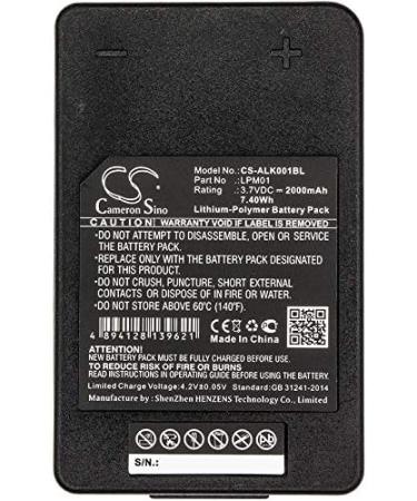 Replacement Battery for Autec LK NEO - 2000mAh/3.7V Compatible with LPM01 LPM01LI R0BATT00E10A0 - International Shipping Available - Buy Online on SooperMarket.com