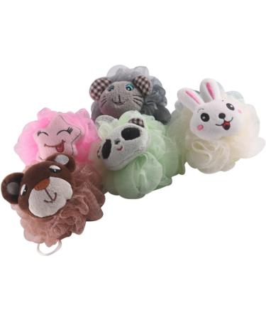 Angoily 5pcs Luffa Sponges - Exfoliating Body Scrubber Puff for Bath & Shower | Loofah Massage Ball Pouf - Buy Online on SooperMarket.com