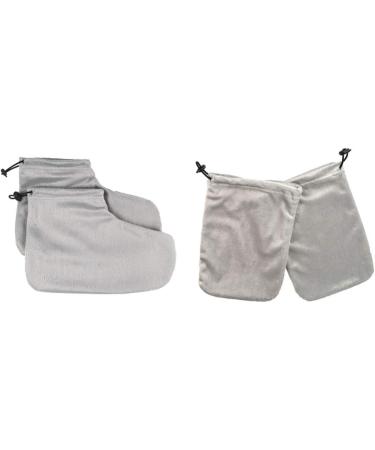 FRCOLOR Paraffin Wax Glove Booties & Mittens - 2 Pairs Grey - Buy Online on SooperMarket.com