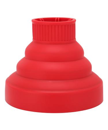 6Colors Foldable Hairdryer Diffuser Universal Collapsible Folding Hair Blower Diffuser Cover Fast Drying Blow Dryer Diffuser Attachment Styling Hairdressing Tool for Curly and Wavy Hair(Red)