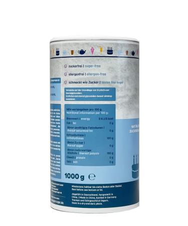 No Sugar Erythritol & Stevia - Natural Calorie-Free Sugar Substitute 1:1 for Cooking & Baking (1kg) - Buy Online on SooperMarket.com