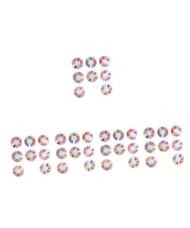 minkissy 40 Boxes Soft Pottery Round Polymer Clay Beads Nail Accessories Manicure Diy Patch