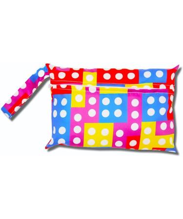 Egurs Wetbag Waterproof Reusable Diaper Bag - Nappy Bag for Travel | 22x15cm Rubik's Cube Design - Buy Online on SooperMarket.com