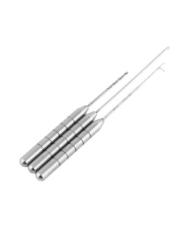 Alomejor 3Pcs/Set Aluminum Alloy Bait Needle Fish Drill Rig Rigging Tool Kit for Making Rigs